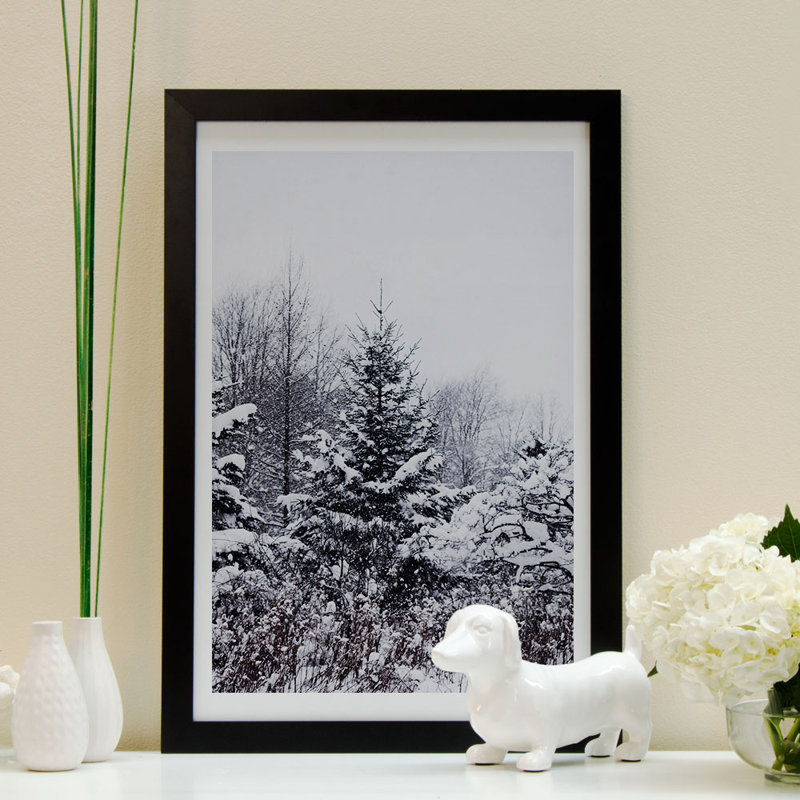 « winter pins », reproduction de photo, H 24 po x l 16 po x P 1 po, Papier encadré noir