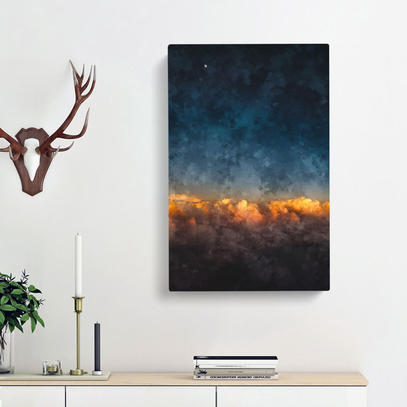 The Moon Above Nebraska - Wrapped Canvas Painting, 76cm H x 50cm W x 3cm D