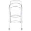 Chariot-bar rectangulaire en métal avec 2 tablettes en verre, apportant un style contemporain à la salle à manger, chariot facile à déplacer avec tablette, idéal pour l'organisation de la pièce, conception mobile lisse
