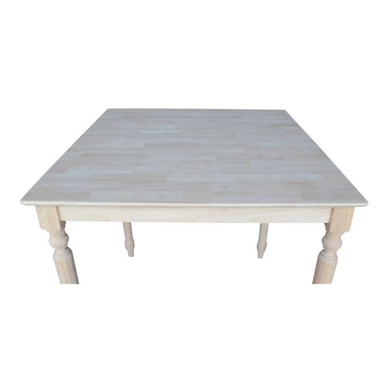 Natural Solid Wood Counter Height Dining Table with Turned Legs