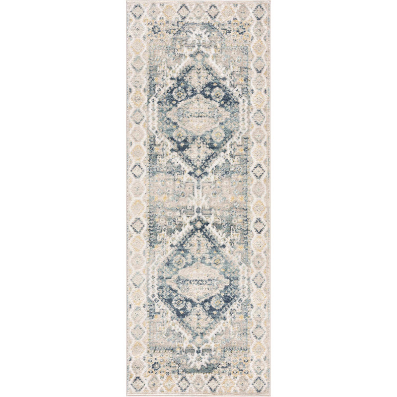 Brenda Moroccan Beige Area Rug, Runner 2'7" x 7'3"