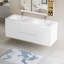 Meuble-lavabo flottant avec lavabo et meuble-lavabo-346027538