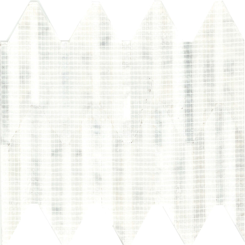 Bizou™ 10 x 12 in. Marble Decorative Accent Tile, White/White
