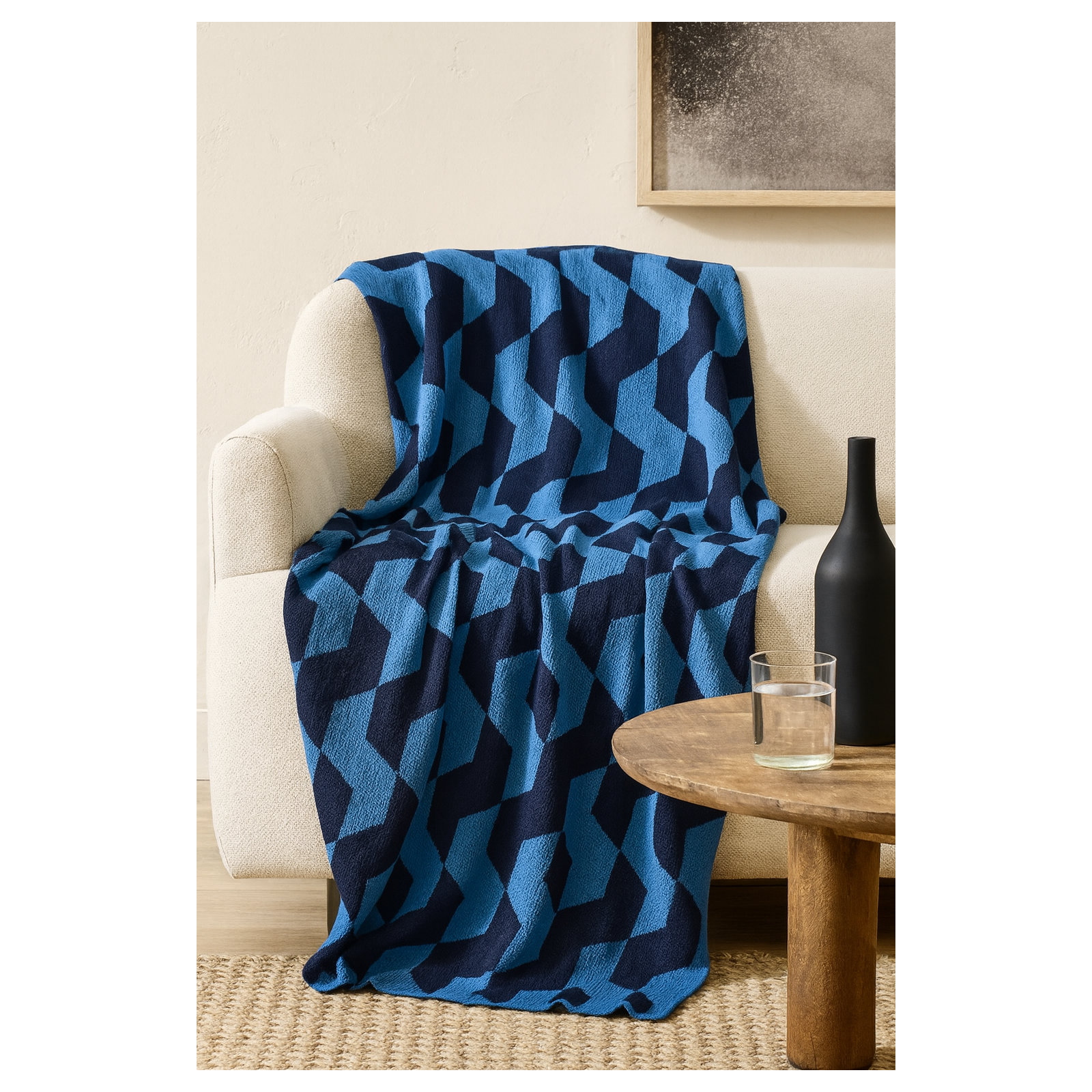 Zagg Throw, Gold/Ivory