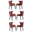 Ricky Modern Velvet Dining Chairs - Ergonomic Upholstered Curved Back with Solid Wooden Legs - Side Chair for Office Kitchen Living Room Dining Room-96021046-20169765