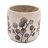 4 Gray Sand And Cement Planters, Brown Botanical Patterns, Bohemian Room Decor Planter , Traits, Interior