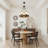 6-light Farmhouse Wood Chandelier, Farmhouse Wagon Wheel Chandelier With Seeded Glass Shade, Round Rustic Wood  Pendant Light For Dining Room Living Room Kitchen Entryway-981288096-981288101