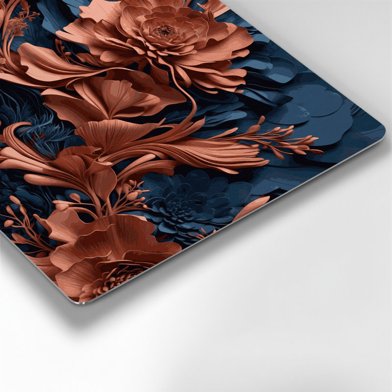 Art abstrait en métal 49 fleurs abstraites, H 32 po x l 32 po