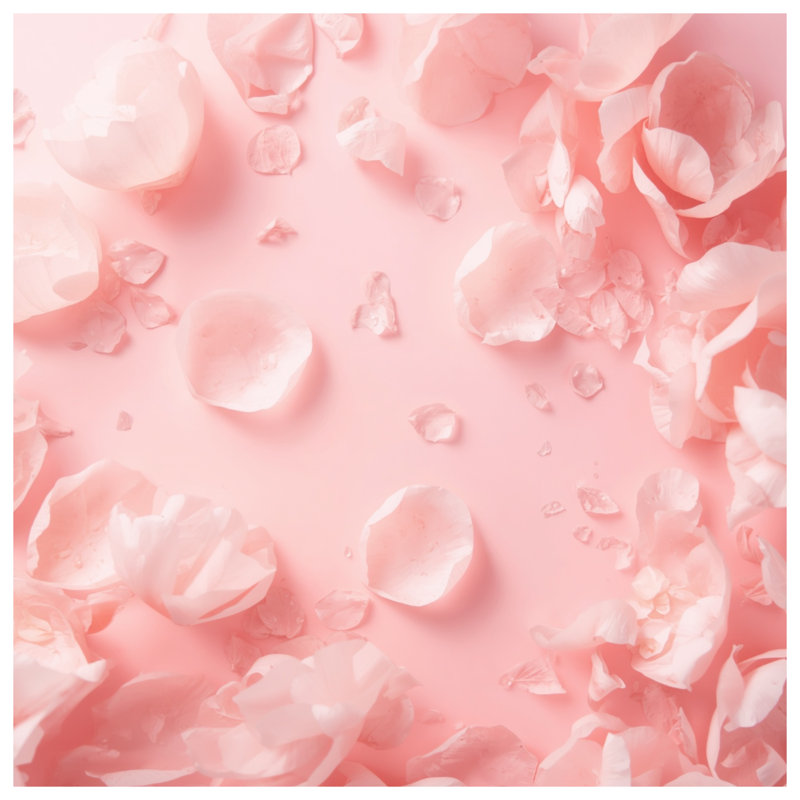 Couvertures roses avec pétales de rose, 50in W x 60in H