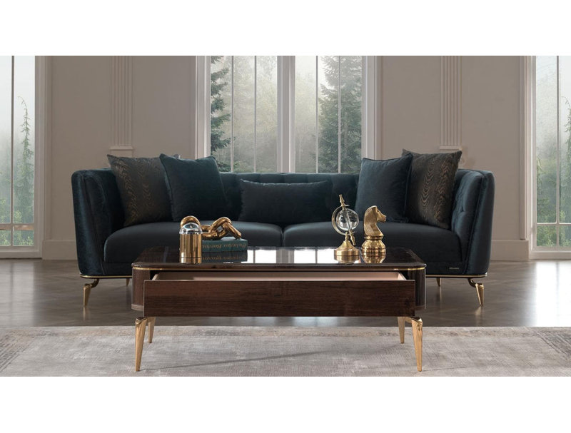 Uswah Upholstered Sofa, Green