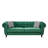 85" Mid Century Modern Velvet Chesterfield 3-Seater Sofa With Rolled Arms & Nailhead Trim, Upholstered Couch For Living Room & Office, Green