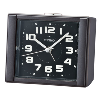 QHE189KLH Alarm Clock, Metallic Black