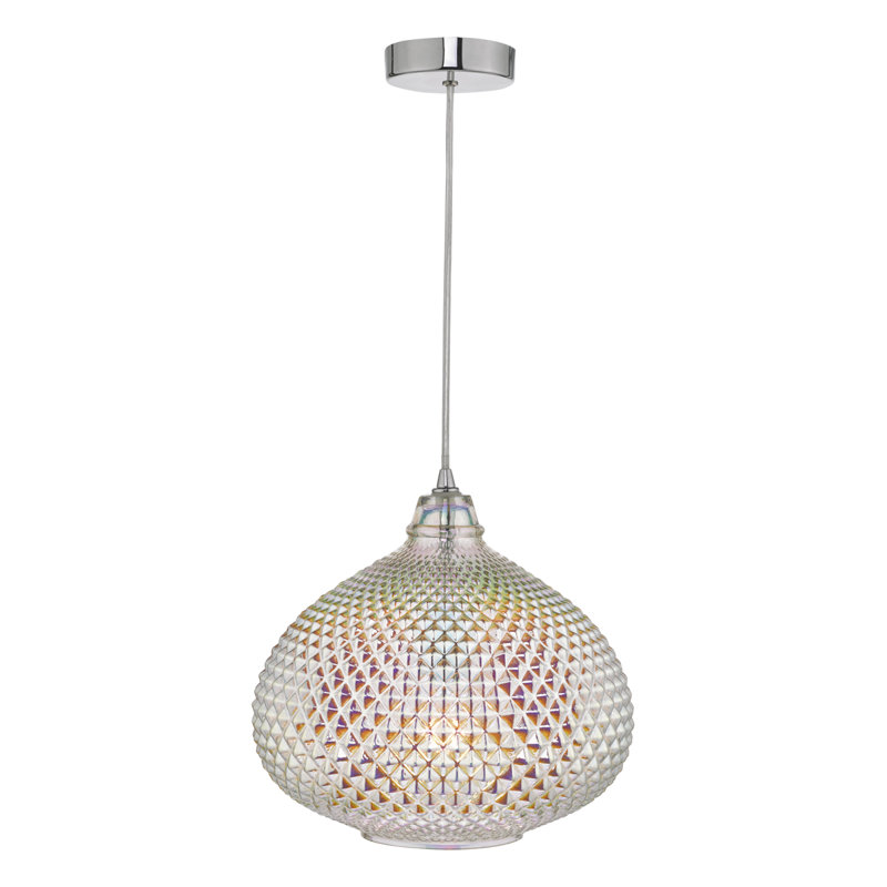 Magdalen 1 - Light Chrome Sphere Pendant, Oil Effect