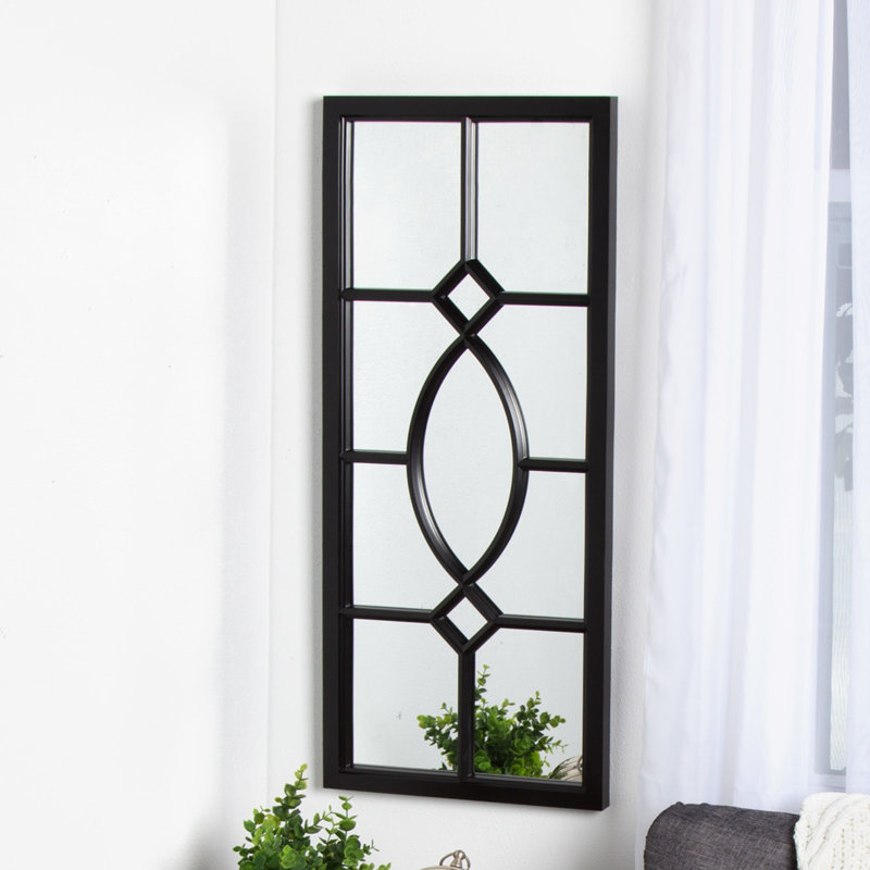 Miroir mural Farmhouse, Noir, 30 po x 13 po