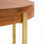 Table basse 33,8 po d'épaisseur rétro moderne avec plateau en bois de sapin et pieds dorés