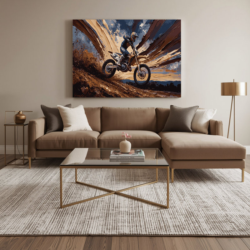 Art mural en toile Sports Motocross, H 8 po x l 10 po