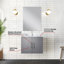 Meuble-lavabo gris foncé 18 po Miroir et robinet - marbre de bain, miroir, surface avec fonction de résistance aux rayures et aux taches 22 D