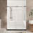 Frameless Shower Door 44-48 "W X 76" H, 1/4 "(6 Mm) Clear Tempered Glass, Explosion Proof Film, Stainless Steel Handle-125317019