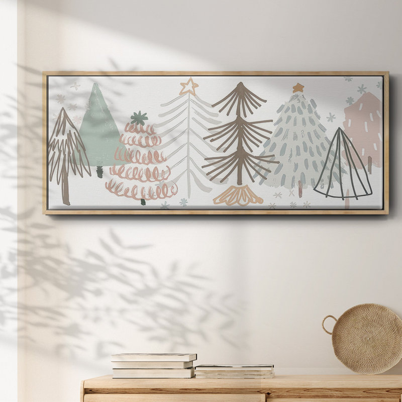 Christmas  Tree Sketchbook- Framed Canvas, 12" H x 30" W