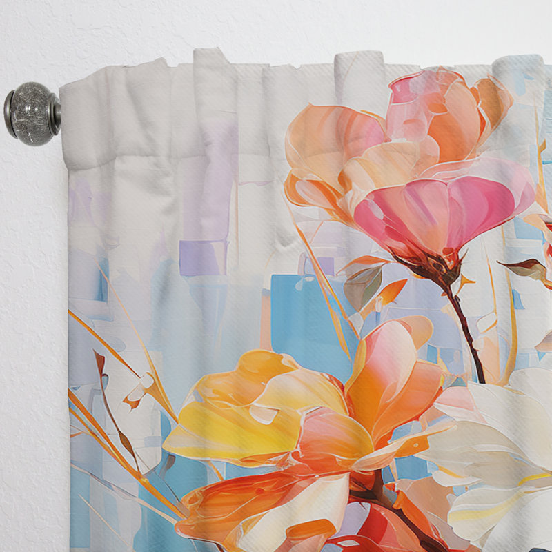 Bamboo Dreams II - Rideau en bambou - Rideau floral obscurcissant - 1 panneau, L 52 po x L 108 po