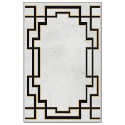 Premium Hall Carpet, 2.6 x 4.9 Feet, 100% Polyester, 650 gr/m² | Antibacterial, Non-Slip PVC Dot Underside, 0.3 in Pile Height | Machine Washable, 3D Digital Print, Durable & Stylish for Home Décor
