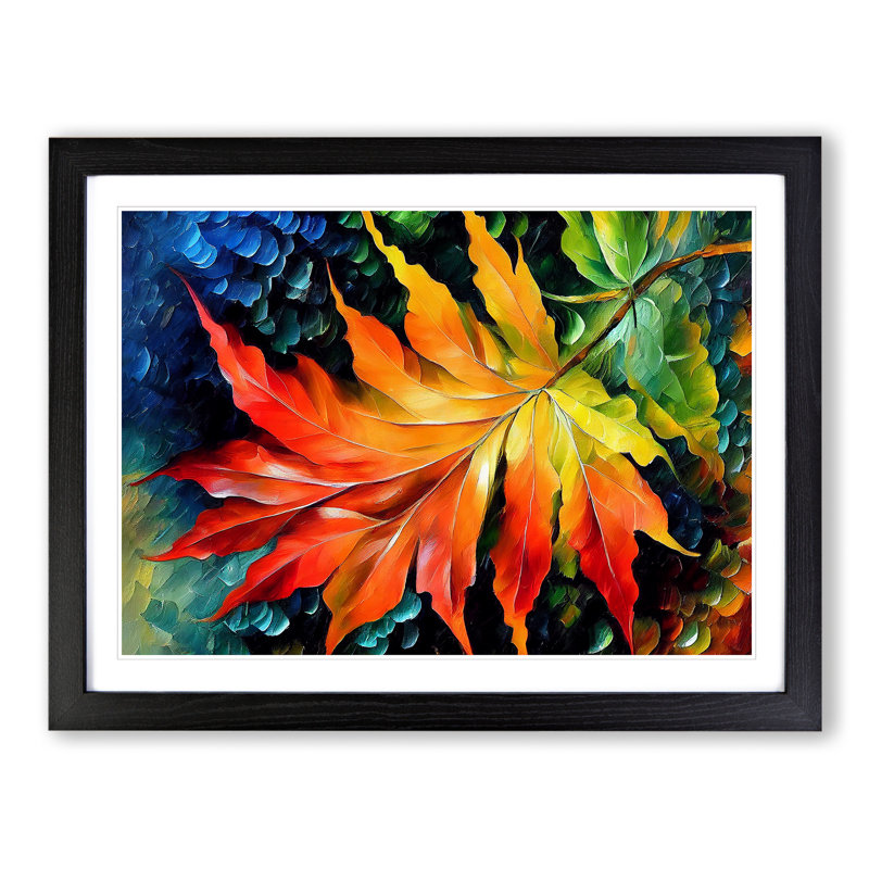 Fern Leaf Colours Vol.2 - Framed Print, Black, 25cm H x 34cm W x 2cm D