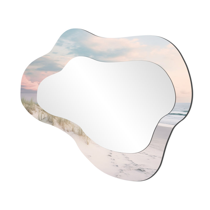Miroir mural irrégulier de plage Beach Serenity, 25 po x 28 po