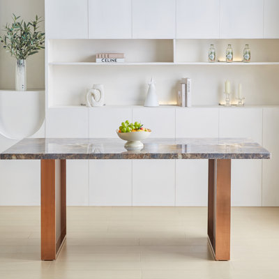 Nieya Metal Base Dining Table
