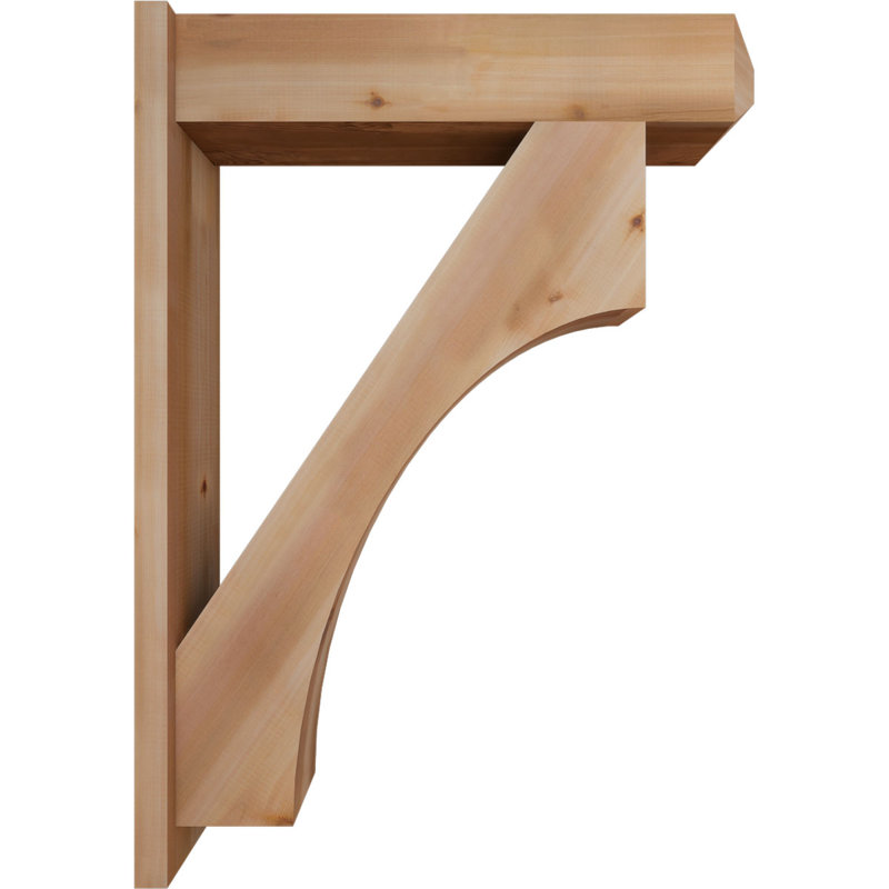 Persienne en bois rustique Westlake Craftsman, P 32 po x H 44 po, Cèdre rouge occidental l 7 1/2 po (lisse)