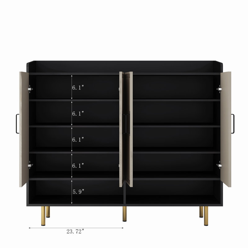Versatile Modern Shoe Cabinet with Adjustable Shelves and Stylish Design