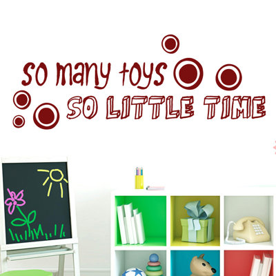 Décalcomanie murale so little time so many