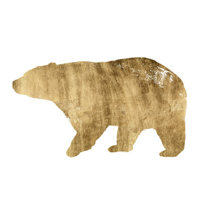 Brushed Gold Animals II 1 Piece Wrapped Canvas Painting
