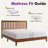  Murphie Mid-Century Solid Wood Platform Queen Bed Frame With Grille Headboard, Brown-1689090713-1689090716
