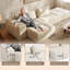 Canapé modulaire rembourré moderne sans dossier, canapé modulaire à combinaison en nuage avec méridienne en L, sans assemblage requis-400157417