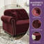Canapé en velours 63 po Chesterfield-270445336