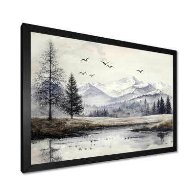 Western Mountains Winter Charm I - Mountain Landscape Print Wall Art