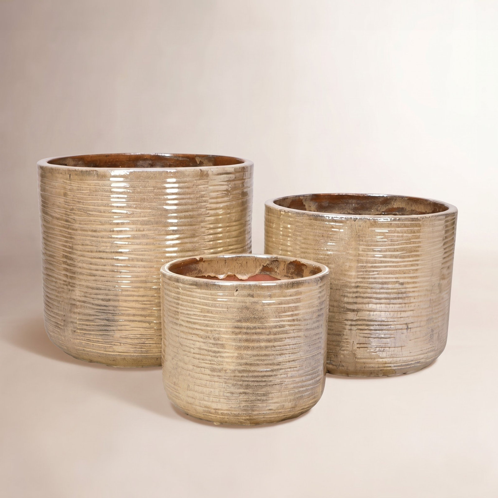 15" Pot Planter, Pearl White