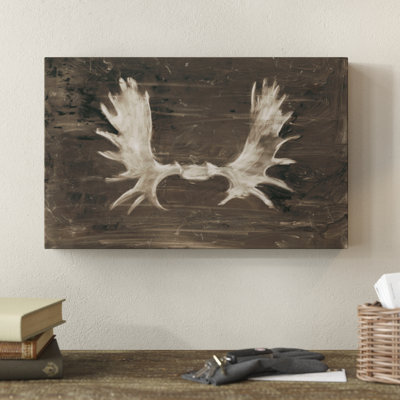 «Rustic Moose Mount I» par Ethan Harper - reproduction d'art sur toile