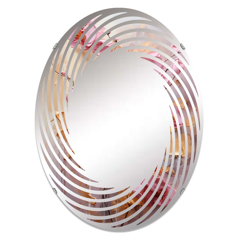 Orchid Elegance Dream I - Miroir mural en spirale MIR106070 O, L 20 po x H 30 po