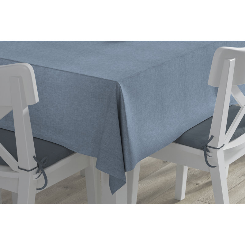 Nappe ronde en polyester Vallejos, 120 po x 60 po, oblong, Bleu moyen