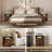 Seyla 18''W Nightstand Set of 2 with 2-Drawer Open Cubby, Built-In Charge Outlets-946801563