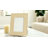 Contemporary Leather Picture Frame with Woven Texture Border - Decorative Photo Frame for Entryway or Home Decor Accent - Ivory -1163033135