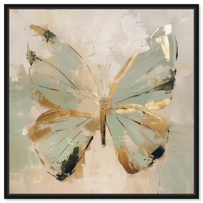 Sage Butterfly Colorful Wall Art by Art Remedy