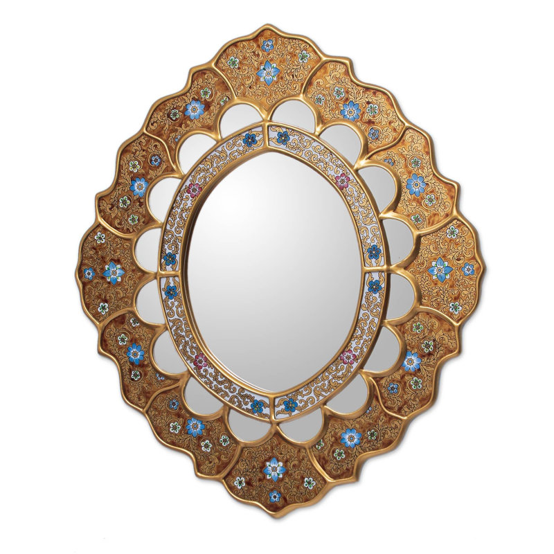 Umaiza Wood Flat Wall Mirror