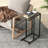 C-shaped Side Table with Heavy-duty Metal Frame-102957926