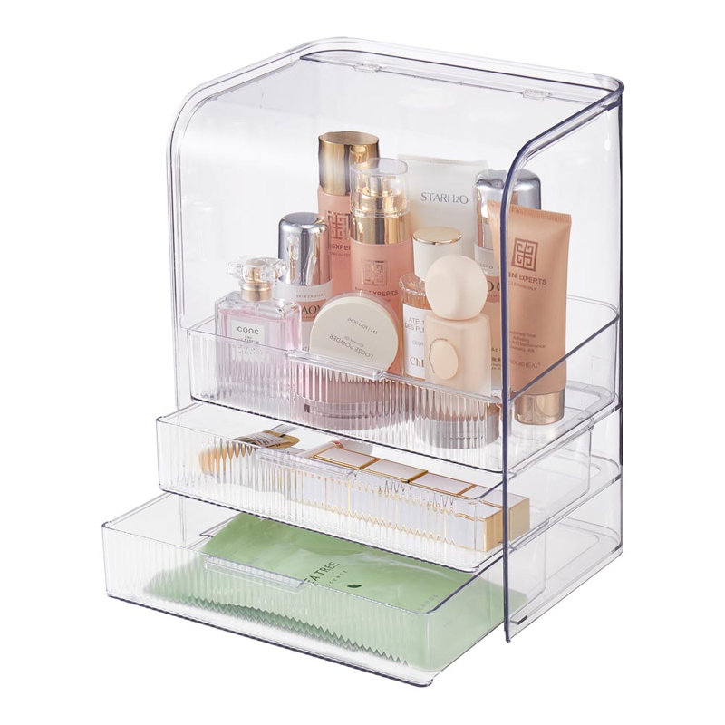 3-Tier Cosmetics Storage Organizer, Clear