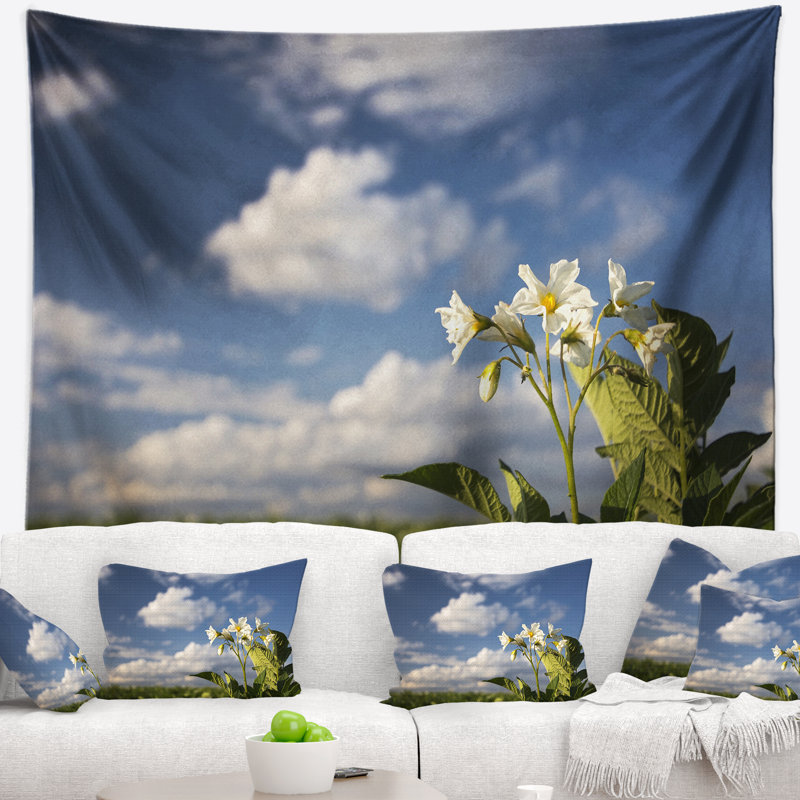 Tapisserie de fleurs en polyester avec accessoires suspendus inclus, H 32 po x l 39 po