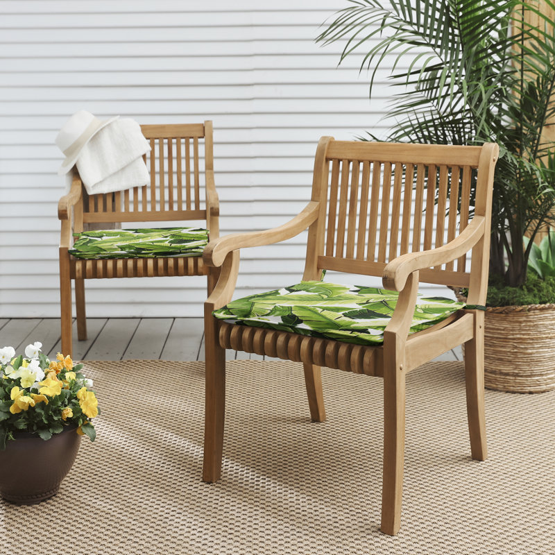 Leija Outdoor 2'' Dining Chair Chair Pad, 20" x 20"
