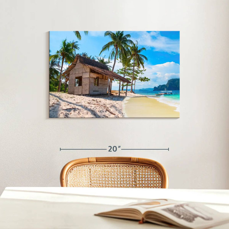 Cabane de plage tropicale Lilie Palawan, H 16 po x l 24 po