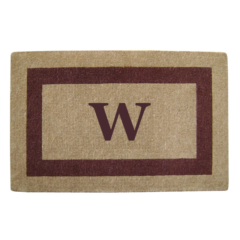 Tapis de porte antidérapant pour l'extérieur, Brun, W, L 22 po x L 36 po